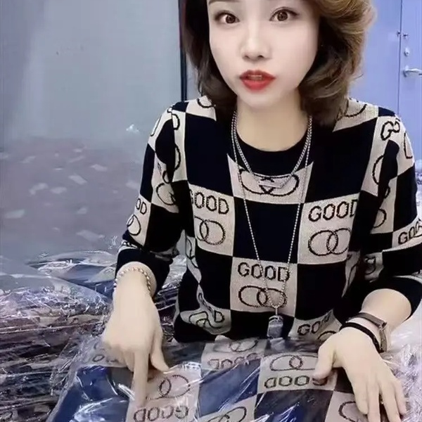 早秋新款时尚圆领洋气设计妈妈弹力气质显瘦长袖打底衫女