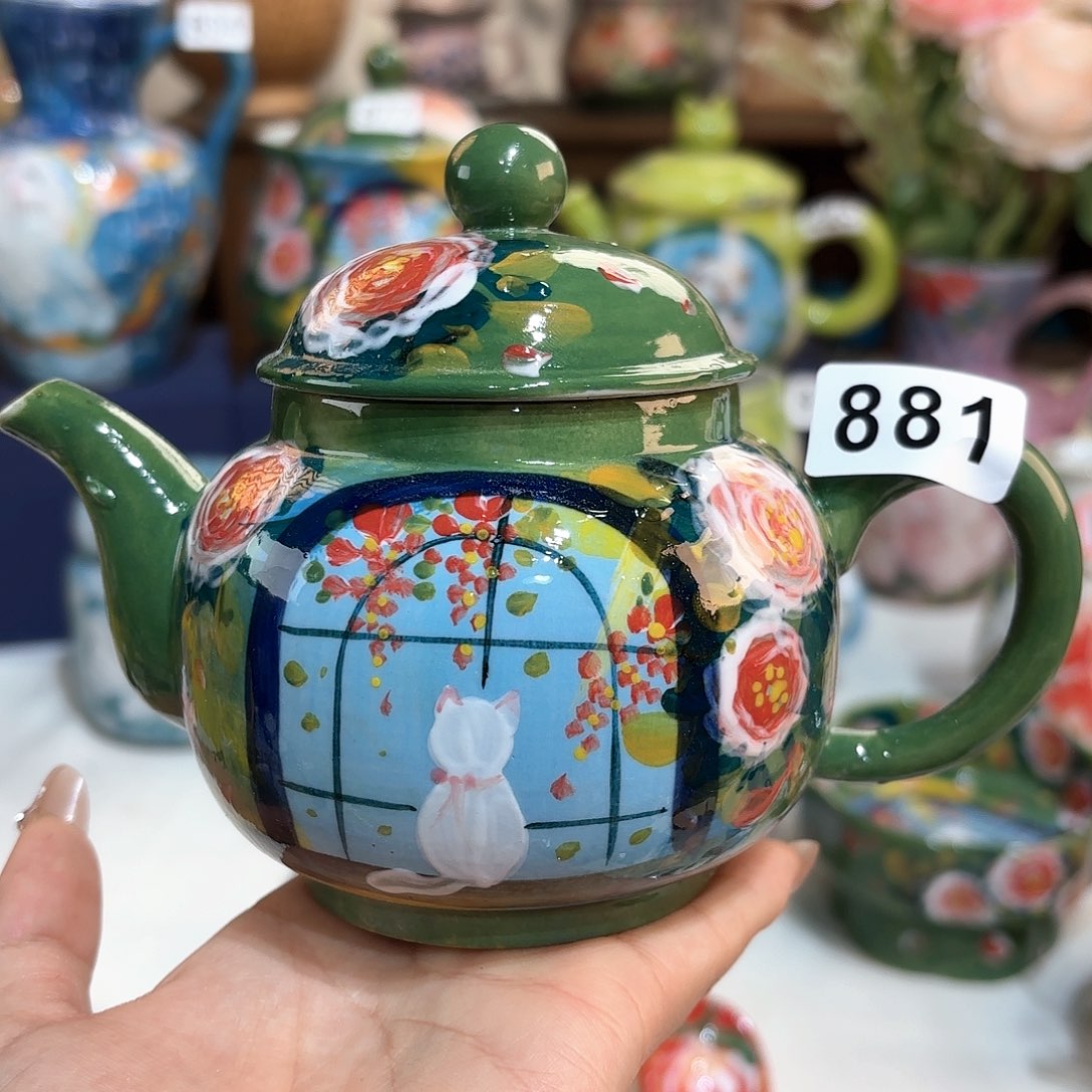 景德镇手绘高温釉下彩陶瓷茶具