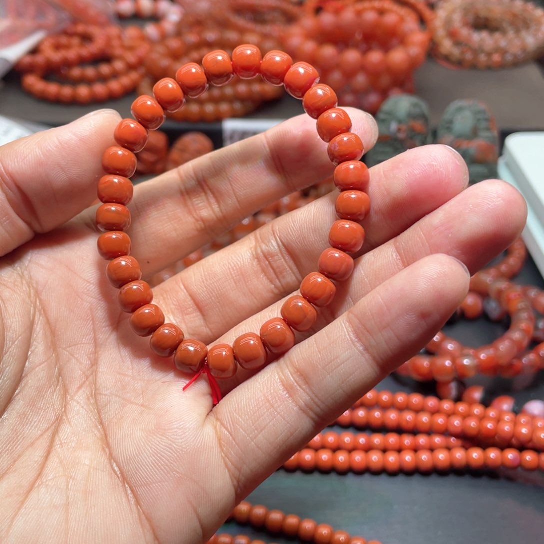 南红玛瑙手链未镶嵌
