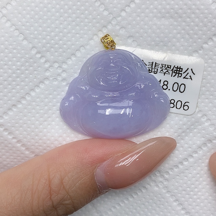 颈饰18K金镶嵌翡翠