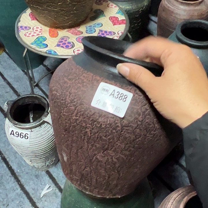 红色坛子高20口14默认瑕疵默认打孔孔^_^ 