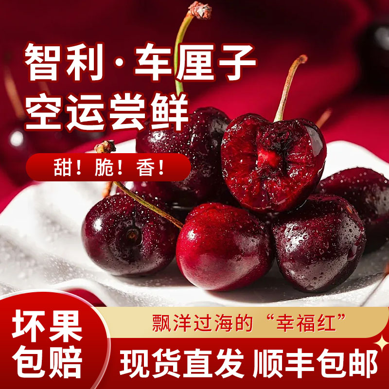 智利空运桑提娜车厘子3JDD 5斤原箱 内附果径卡桑提娜樱桃智利共和国桑提娜樱桃智利共和国