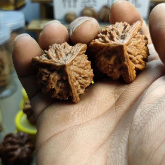 大叶紫檀（黑酸枝木类）盘山三棱核桃，