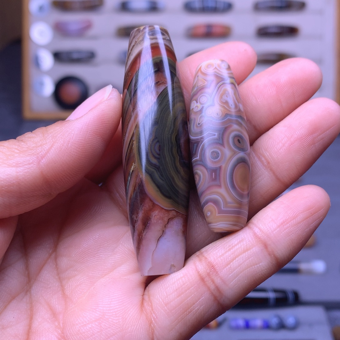 食***虫玛瑙/玉髓未镶嵌珠宝奇石