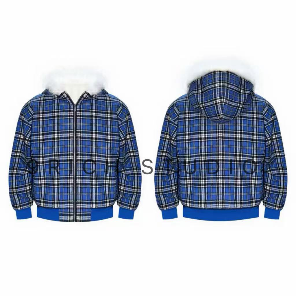 “1580G超重磅蓝格加绒座山雕”设计师廓形厚仿兔毛冬季保暖