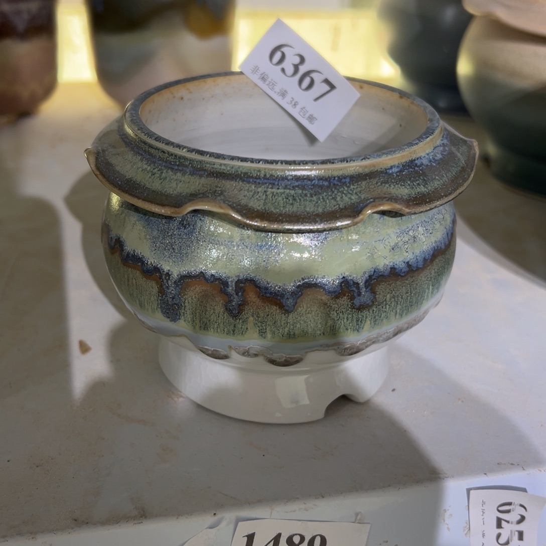 红陶口8高8 景德镇手工花盆