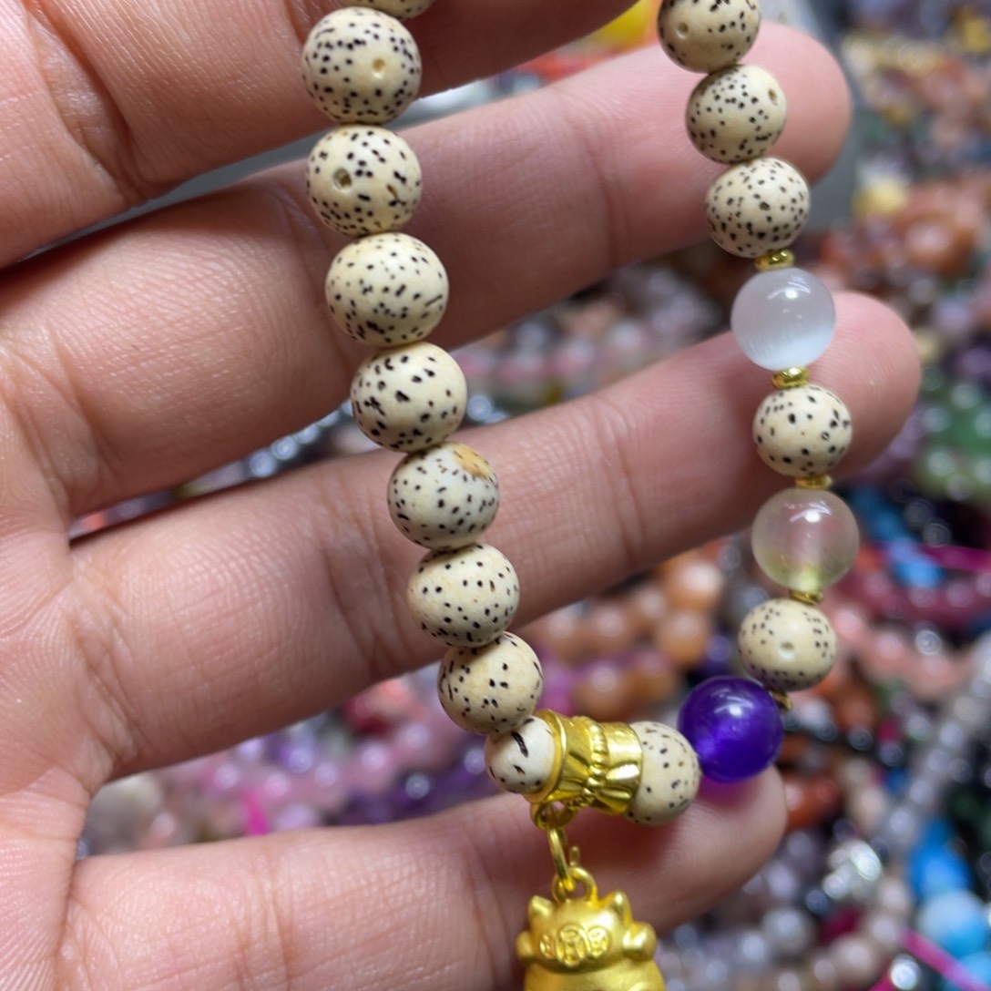 紫晶颈饰银S800镀金镶嵌