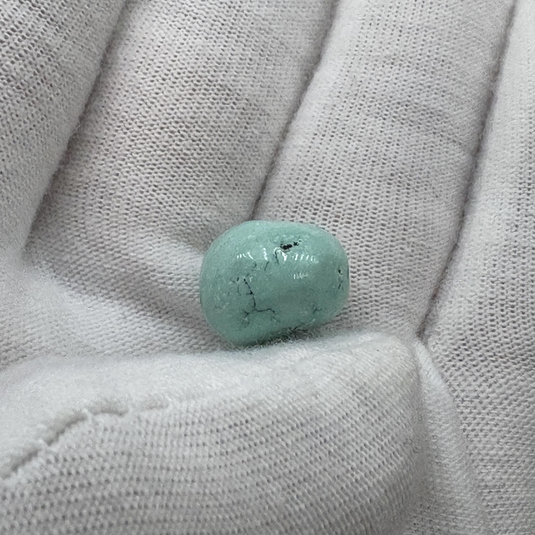 原矿绿松石随型珠1.8g瓷釉品质无优化非泡油产品可做锁骨珠1.5孔