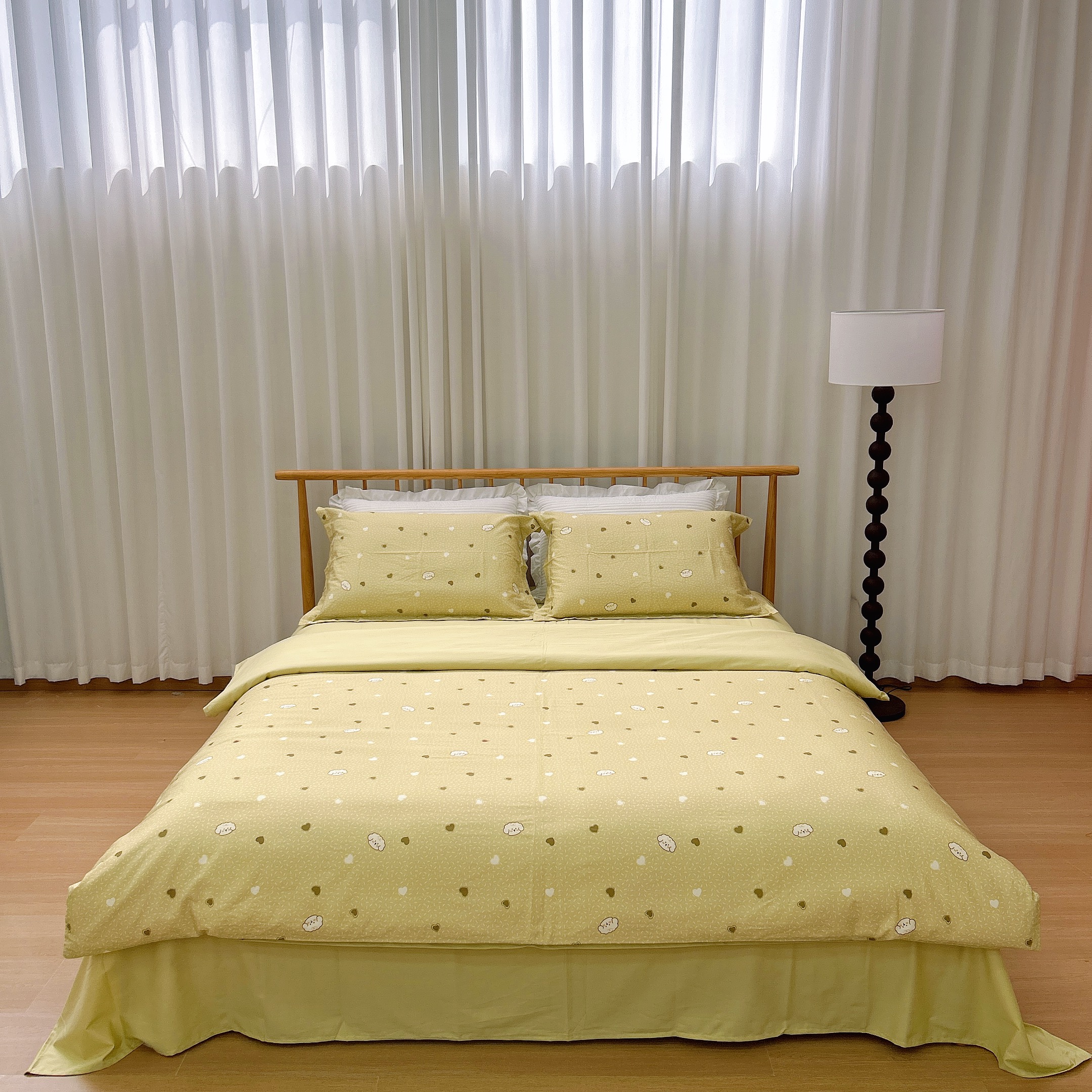 有瑟【爱心小狗】高端云小棉四件套超柔软舒适亲肤透气床品套件