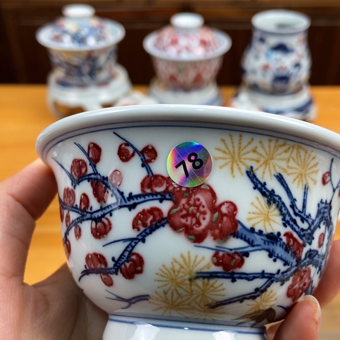 手绘现代茶具非古董
