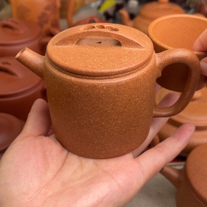 紫砂茶壶原矿黄降坡20目高汉瓦精工半手180cc