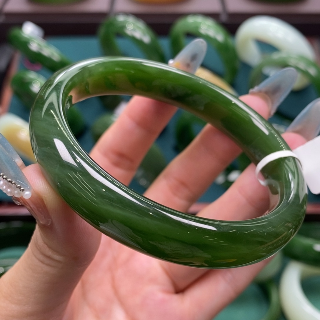 和田玉（碧玉）未镶嵌手镯6162