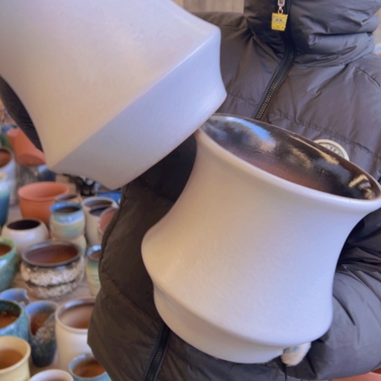 紫砂花盆高20口20—————