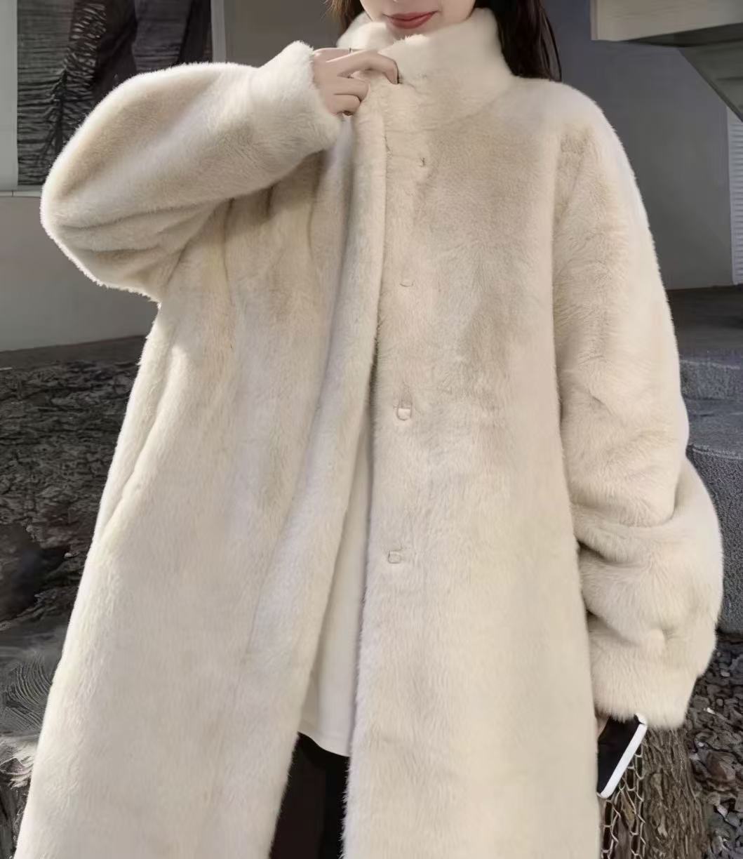 【BA黎-001】2025冬季女童新款时髦美拉德<妈妈装>中长款加厚大衣