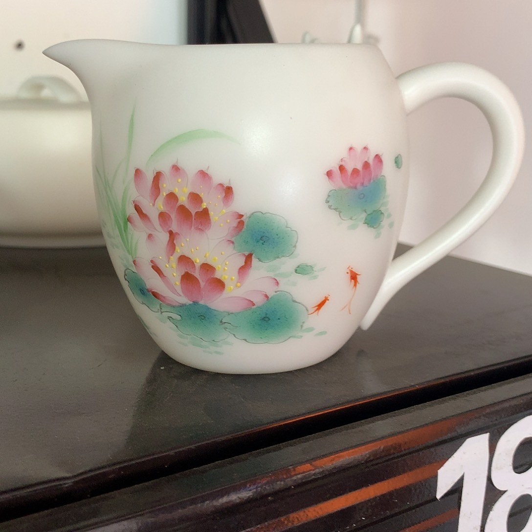 冰种素烧手绘公道杯