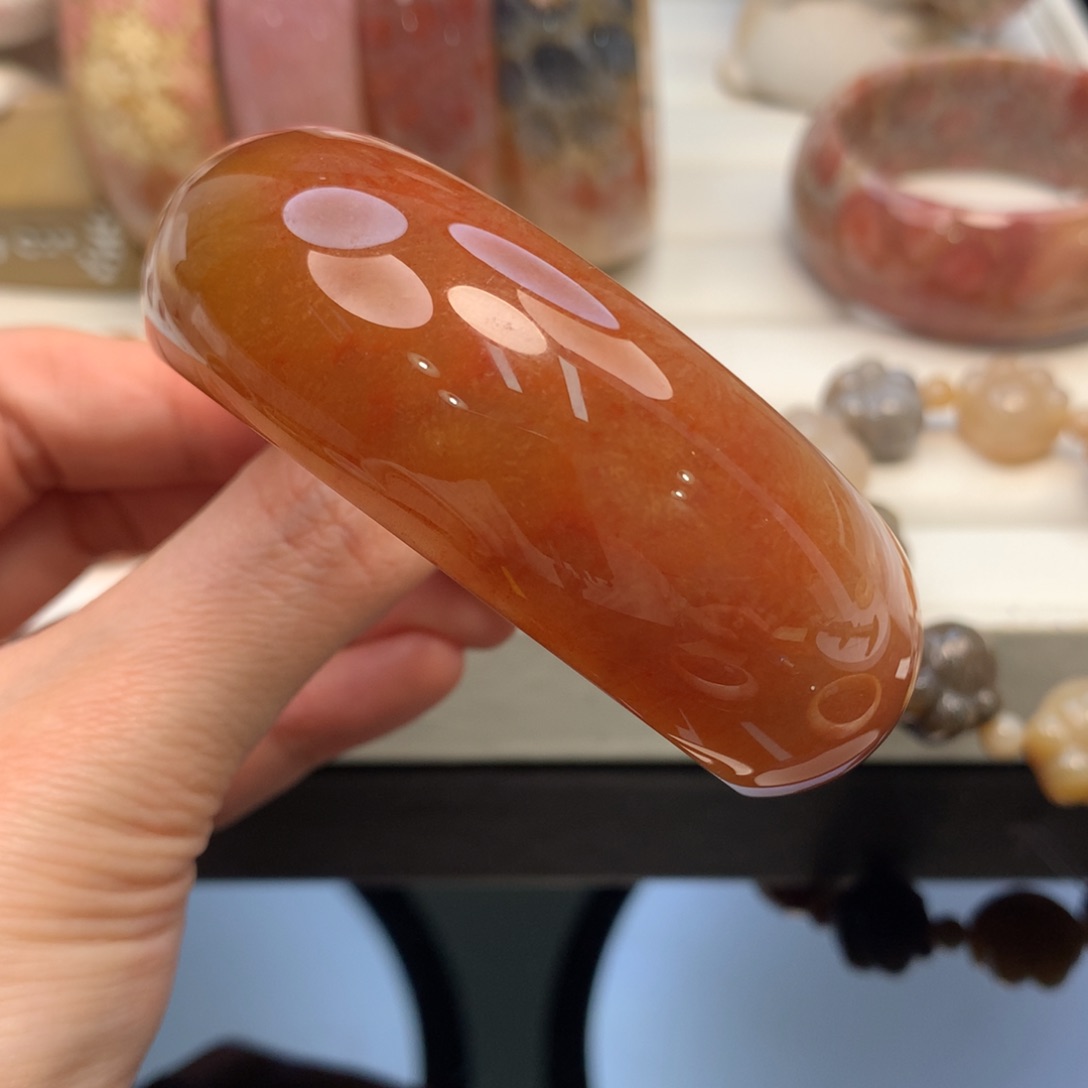 硅化珊瑚（珊瑚玉）手镯未镶嵌58.2口