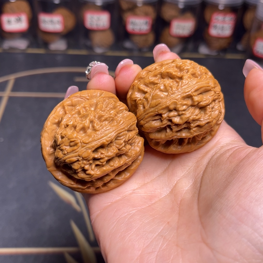 吊坠文玩核桃红锦鲤48