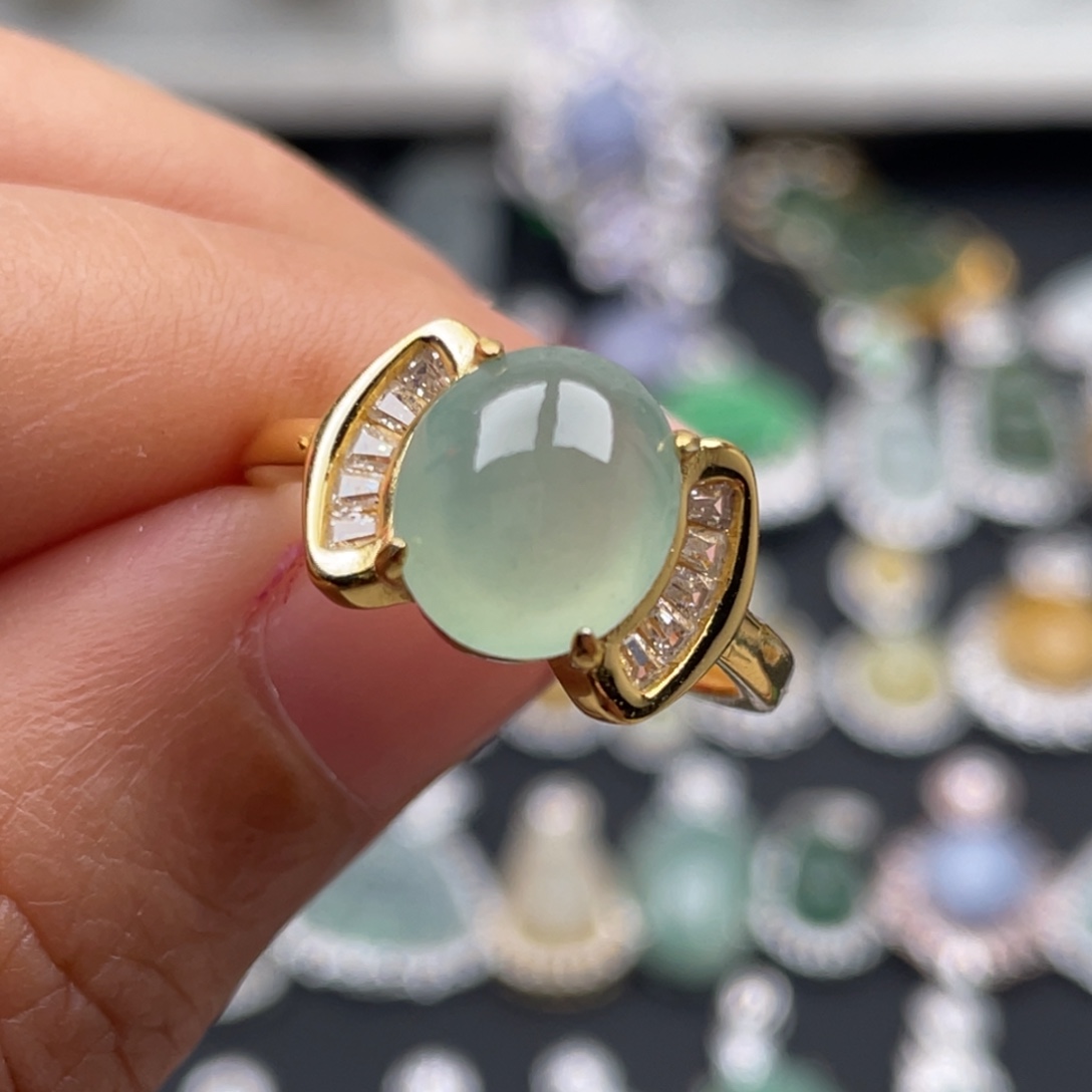 翡翠银S925镶嵌吊坠(不含链)