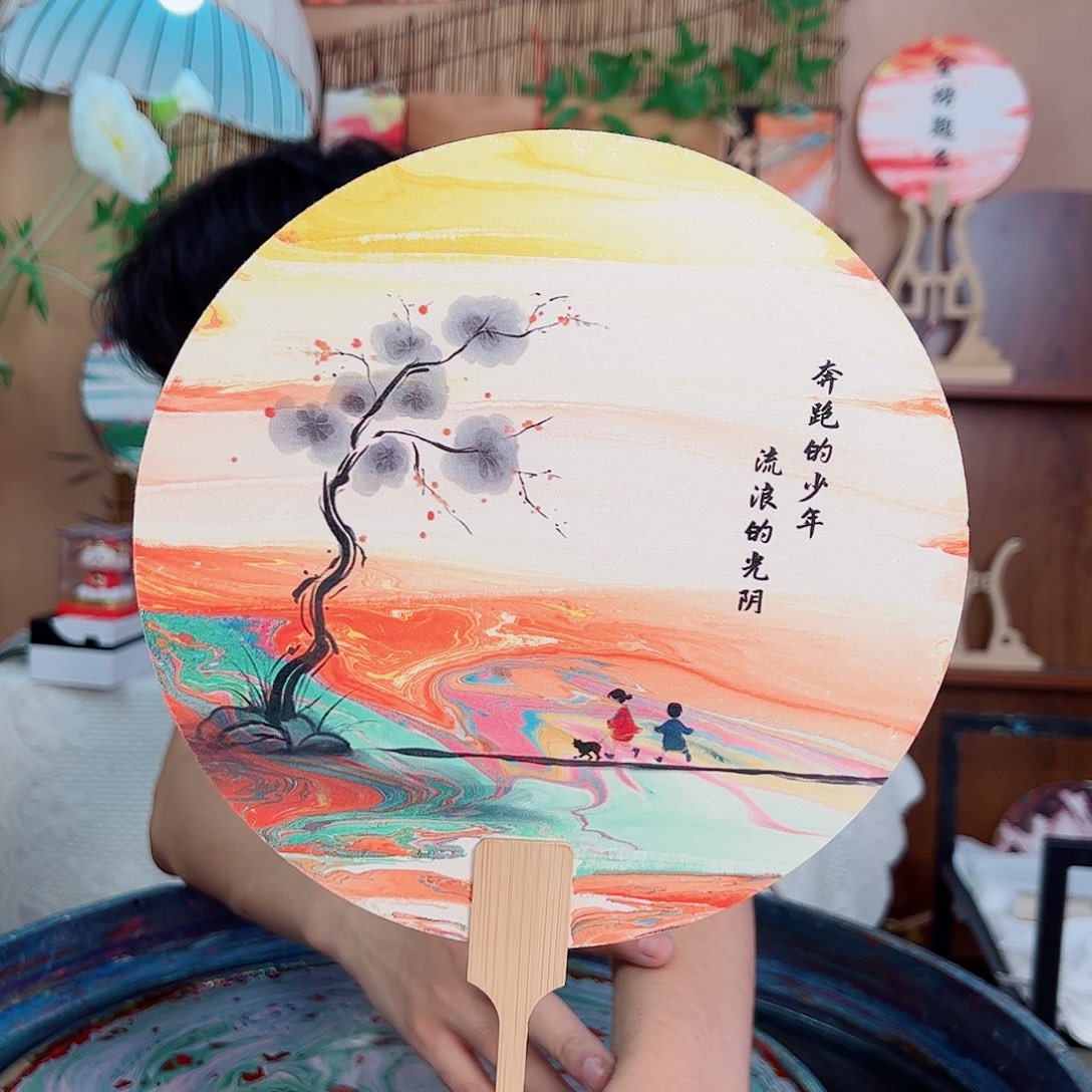 非遗漆扇 大漆图扇