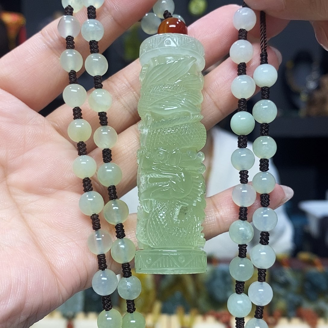 未镶嵌岫玉挂件吊坠项链