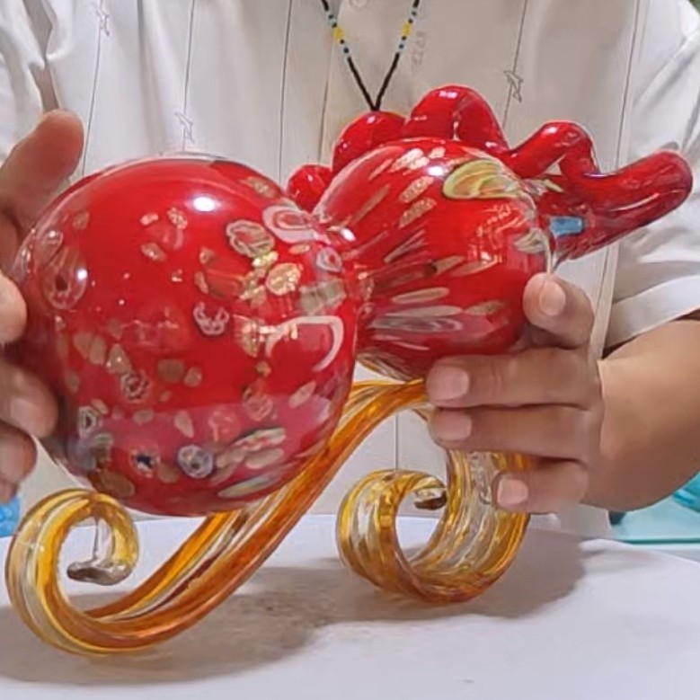 手工琉璃如意葫芦创意桌面摆件