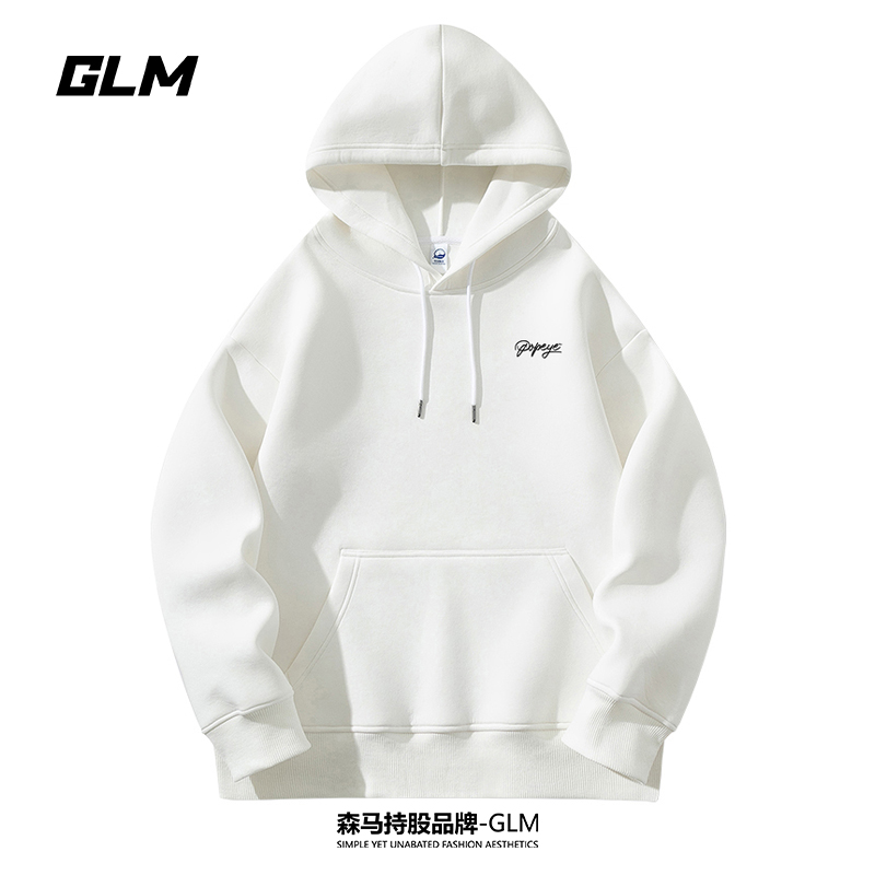 大力水手联名GLM秋冬男士连帽卫衣印花上衣情侣长袖T恤打底衫外套