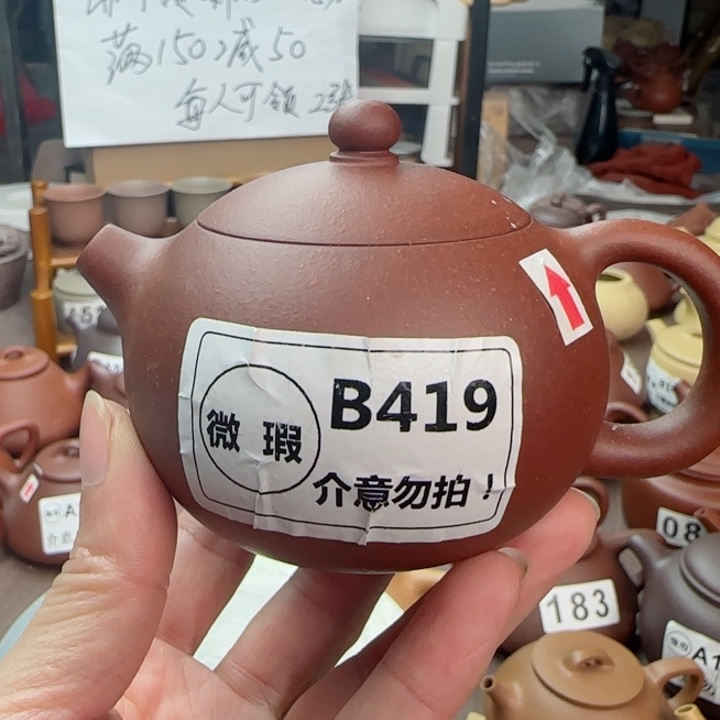 紫砂茶壶老清水西施B419