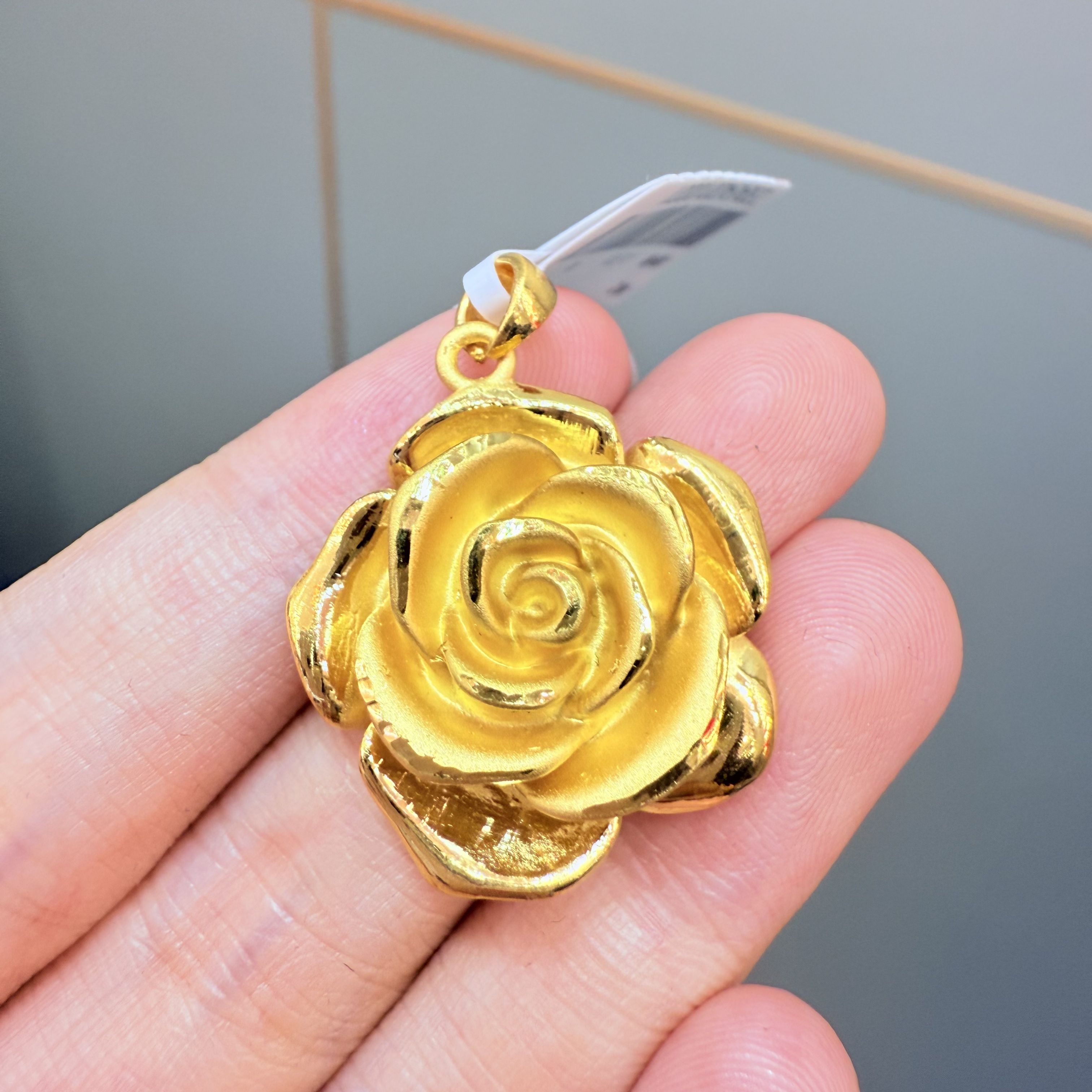 【莹莹专享】足金999 金花 GP  3.66 纳金添福