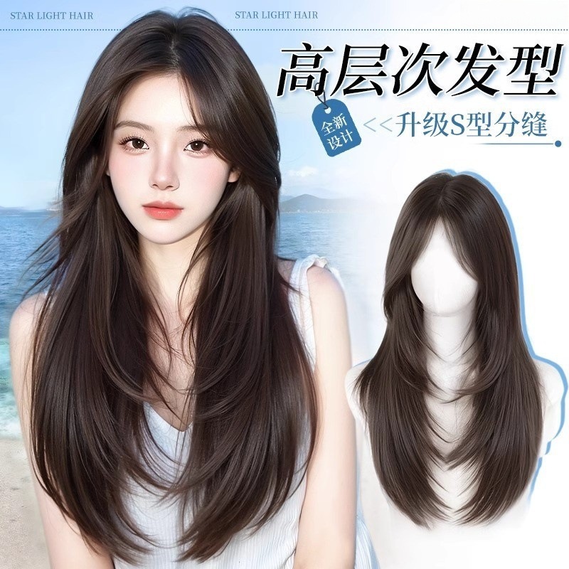W11小桃心假发片真发 头顶补发立体蓬松单层半手织轻薄透气