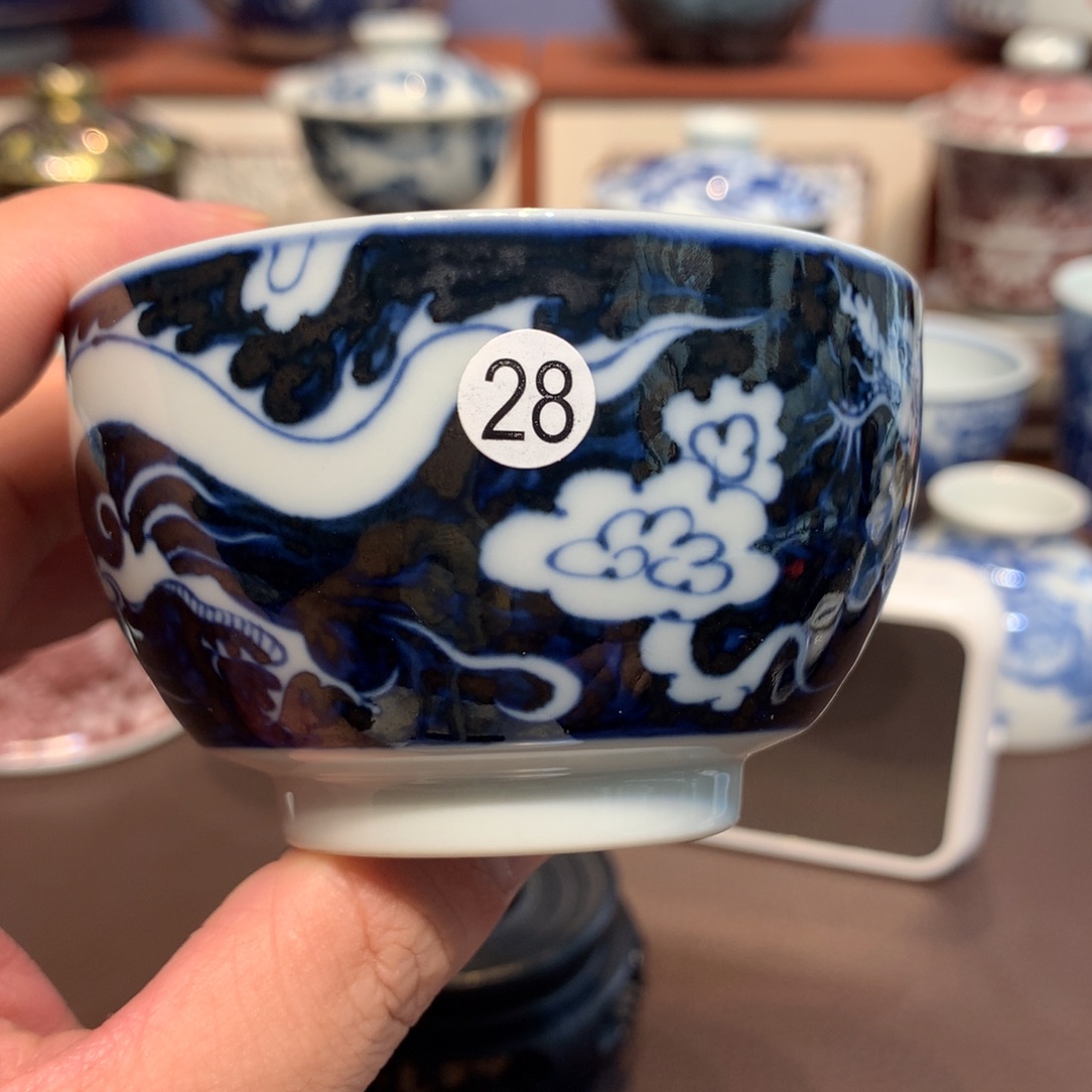 海***浪28青花龙纹主人杯fl111