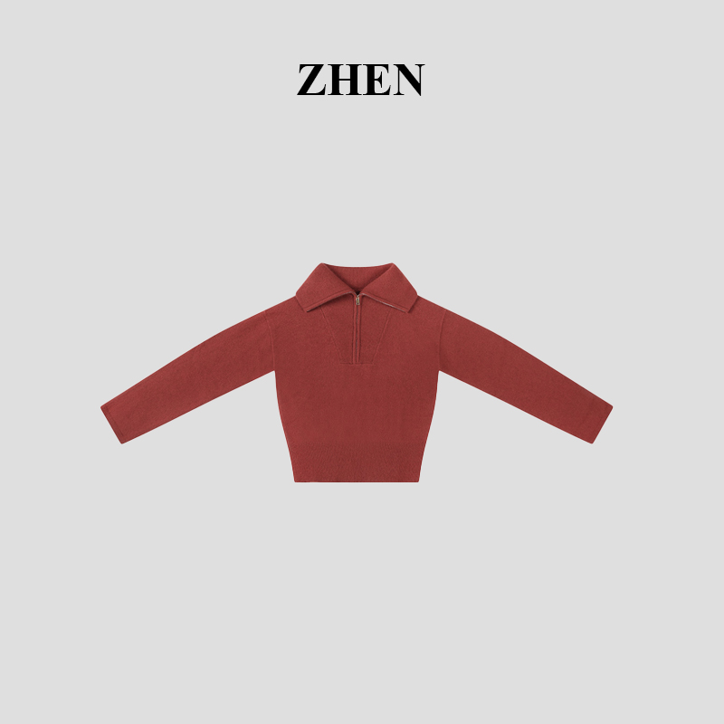 【ZHEN】25K01775 2025新款时尚气质休闲百搭毛衣上衣女