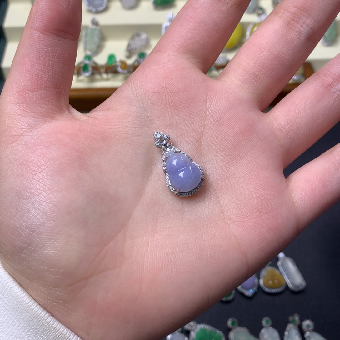 翡翠银S925镶嵌颈饰