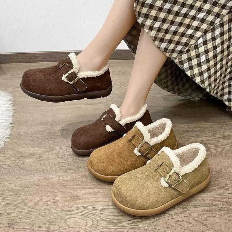 【品牌特卖】勃肯鞋加绒加厚豆豆棉软底防滑女雪地靴yy