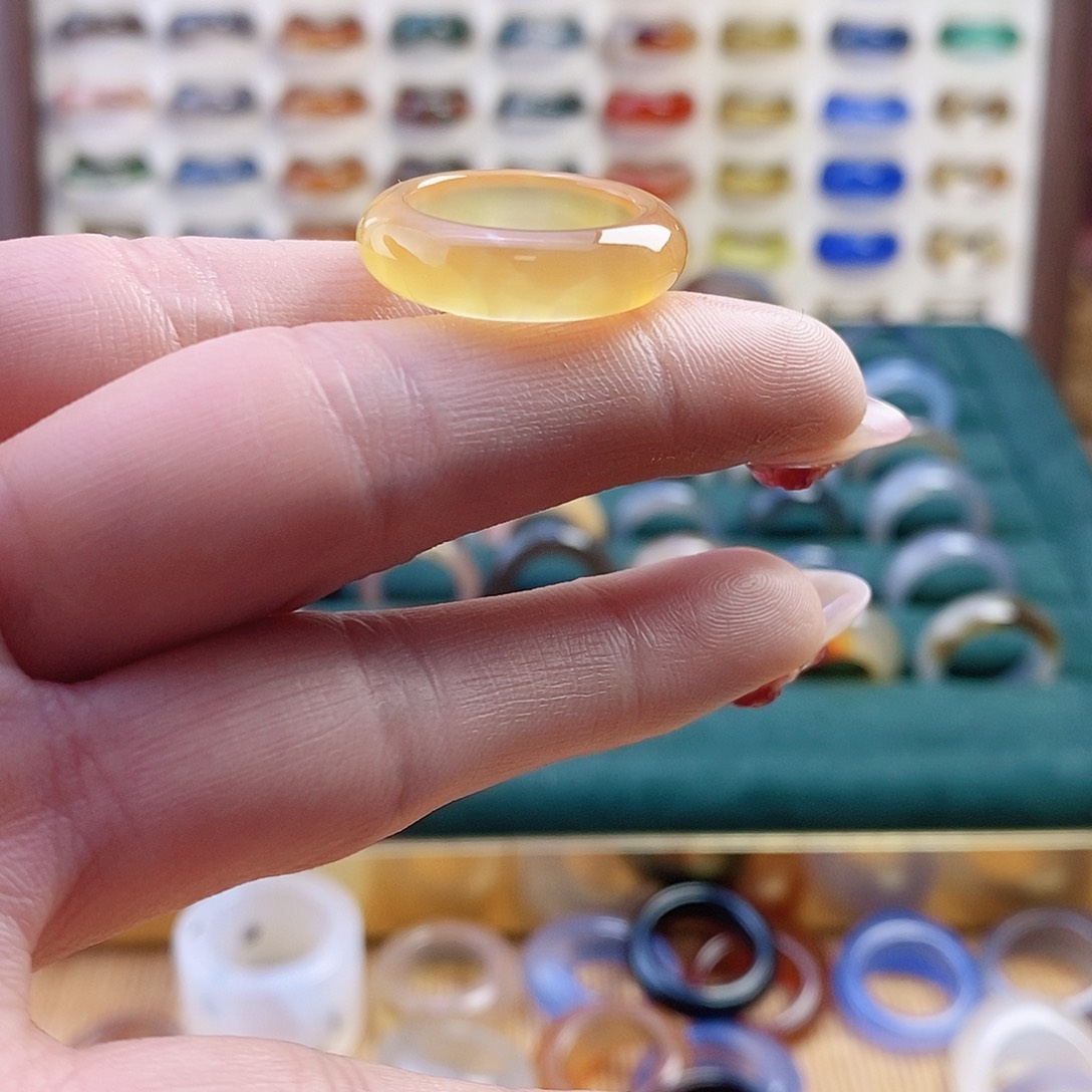 玛瑙/玉髓戒指未镶嵌陈****u