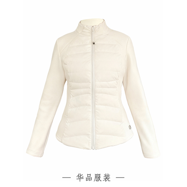薄款轻薄羽绒拼接款上衣轻薄修身防风服装女款短款户外立领