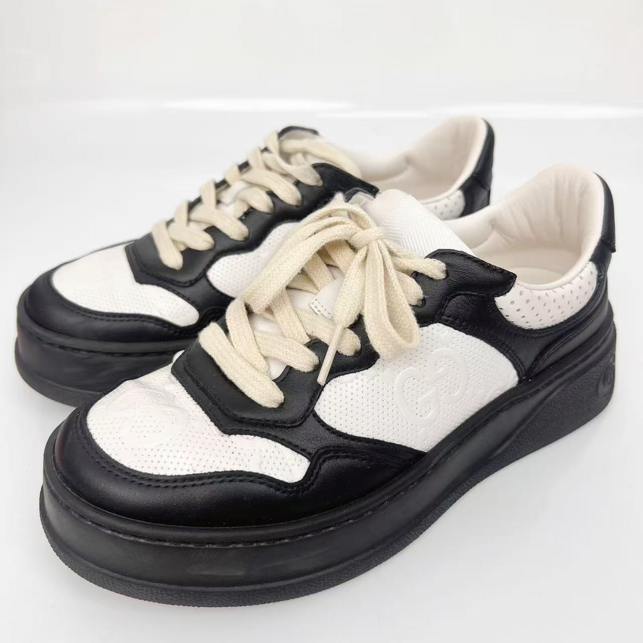 99新 GUCCI/古驰 35.5码/古驰熊猫饼干鞋/98新/ff0151