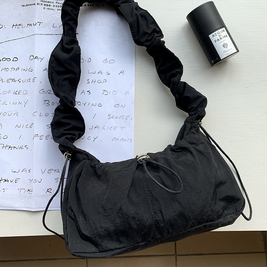 【旧邮札】韩国女包褶皱包潮流文艺斜挎小众設計时尚休闲单肩