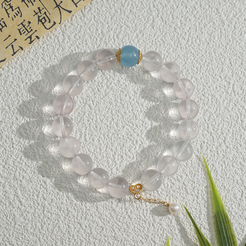 【心愿】知意珠宝·18K金粉水晶手串（多样性发一）