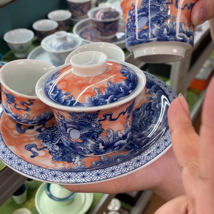 景德镇陶瓷盖碗茶具