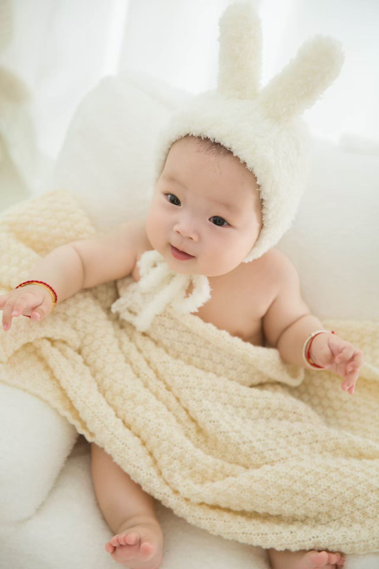 条纹小熊背带两件套