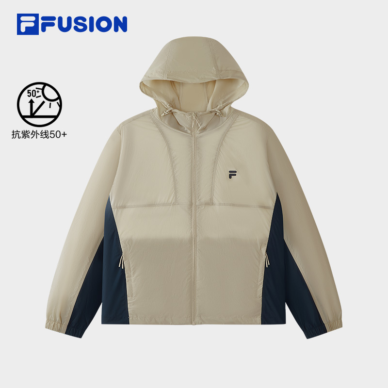 FILA FUSION｜潦草小狗联名系列夏季新款男士户外休闲连帽防晒外