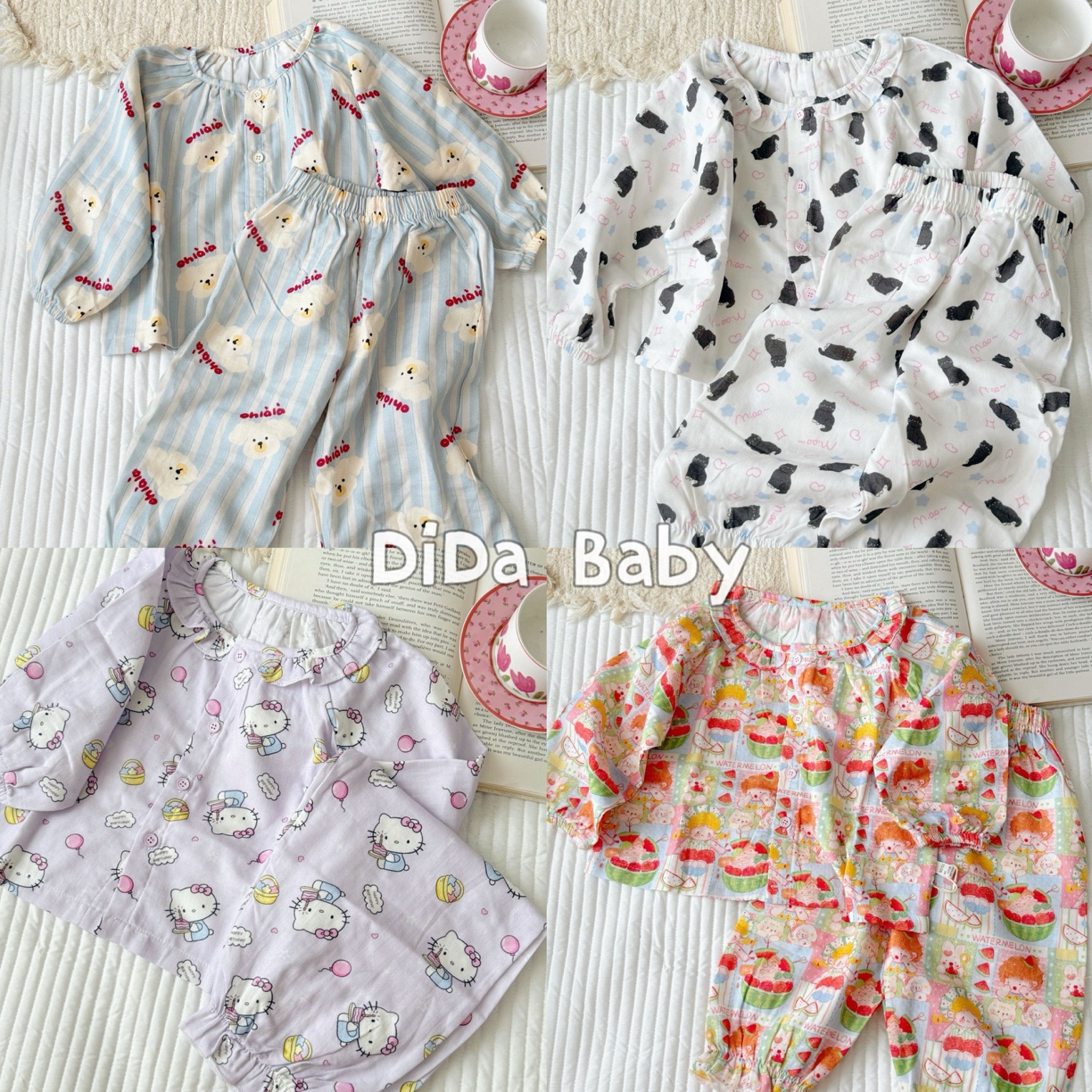 【慵懒日常】宝宝超软竹棉居家套装卡通印花