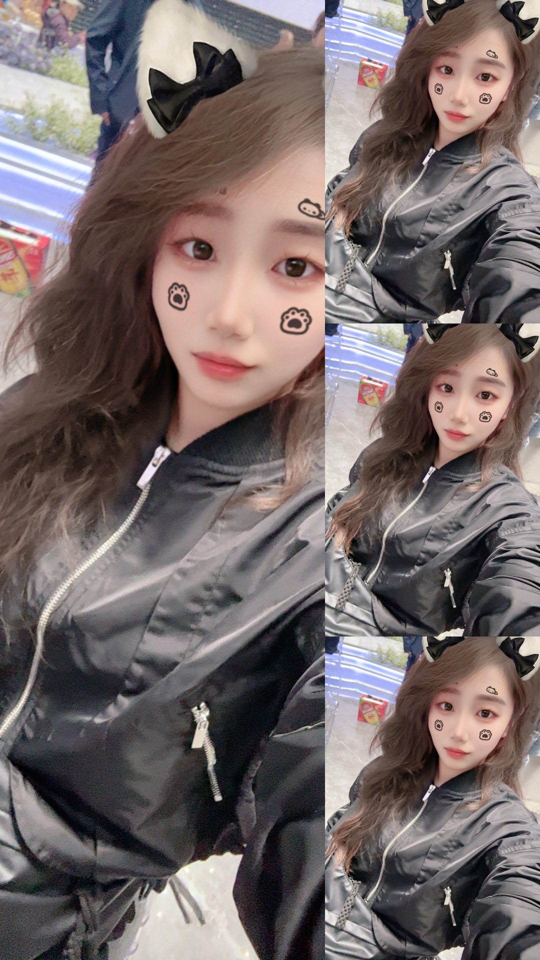 薄款纯色宽松型女春季拉链短外套黑色洋气抽绳纯欲风