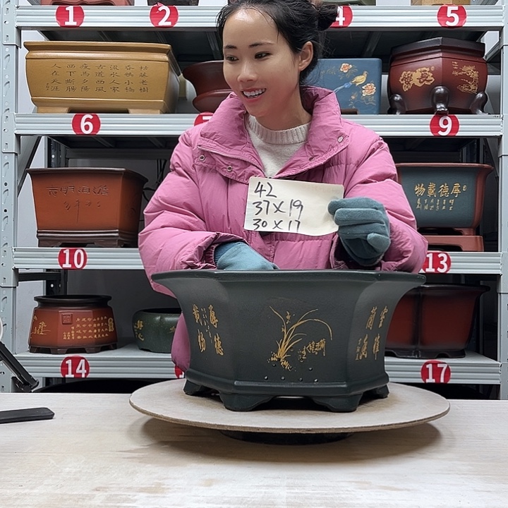 紫砂花盆紫砂花盆