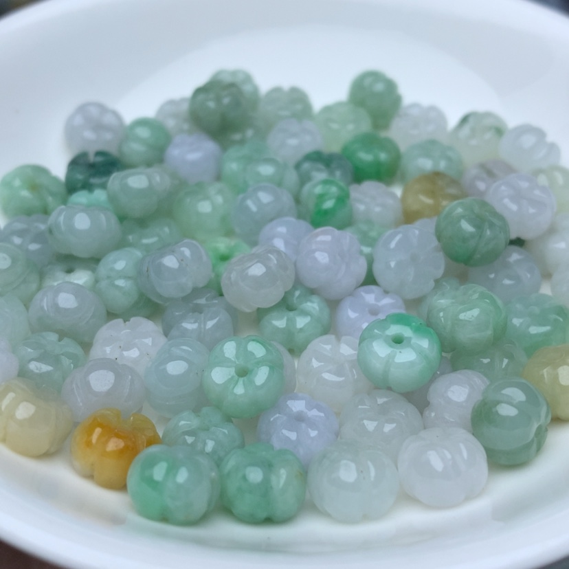 【闪购商品】翡翠手链未镶嵌卡5乘8冰南瓜20个