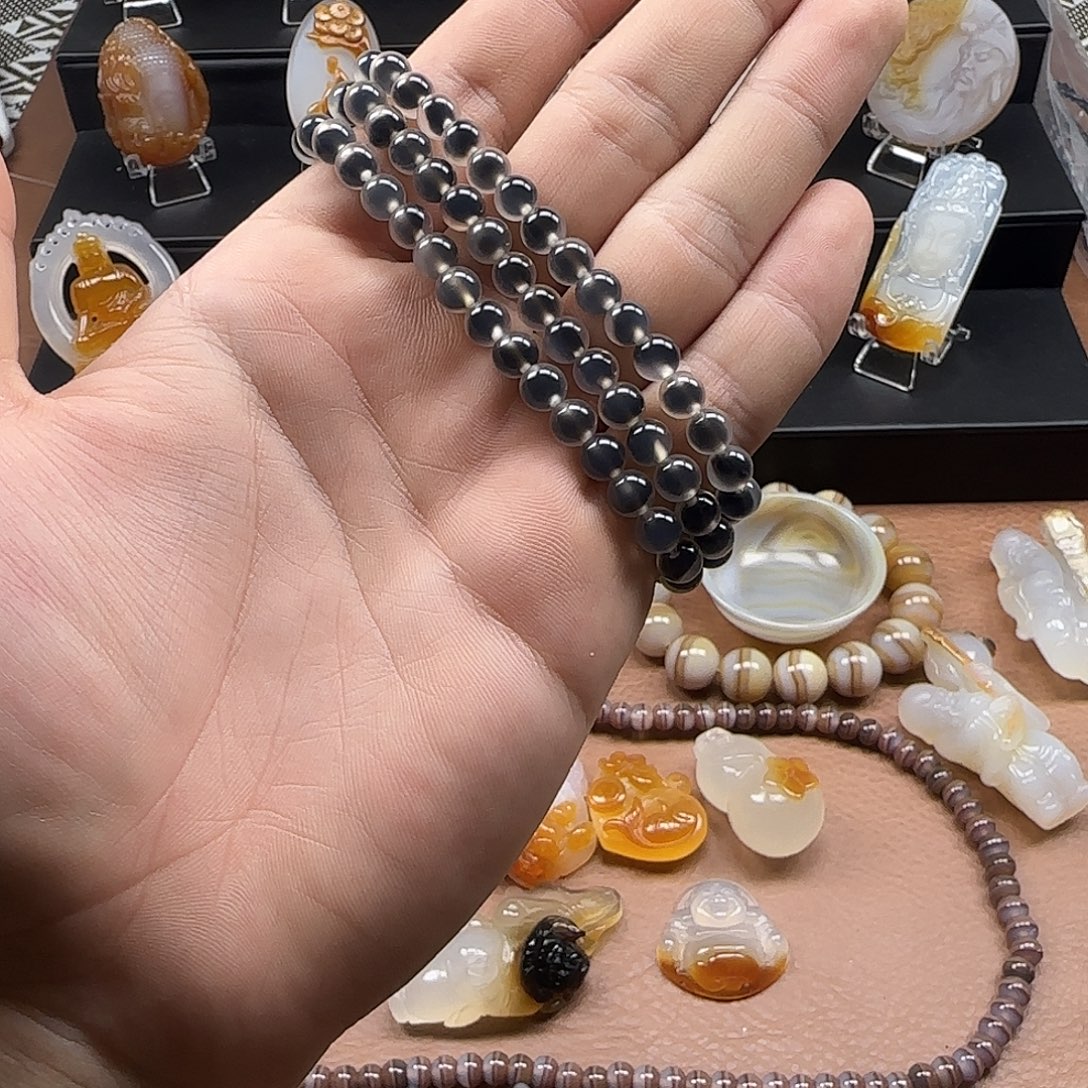 玛瑙/玉髓未镶嵌吊坠(不含链)