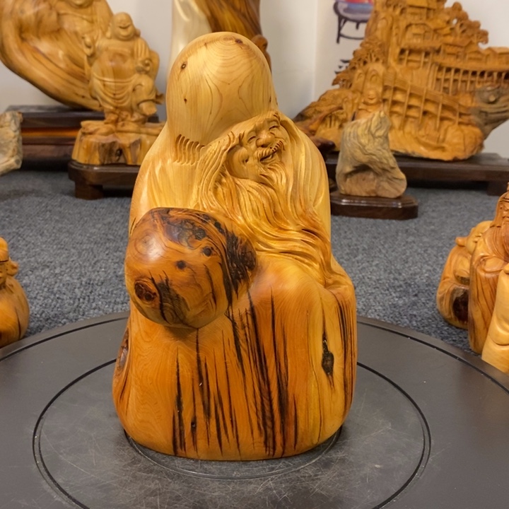 柏木（崖柏）阿*崖柏寿星公摆件根雕工艺品