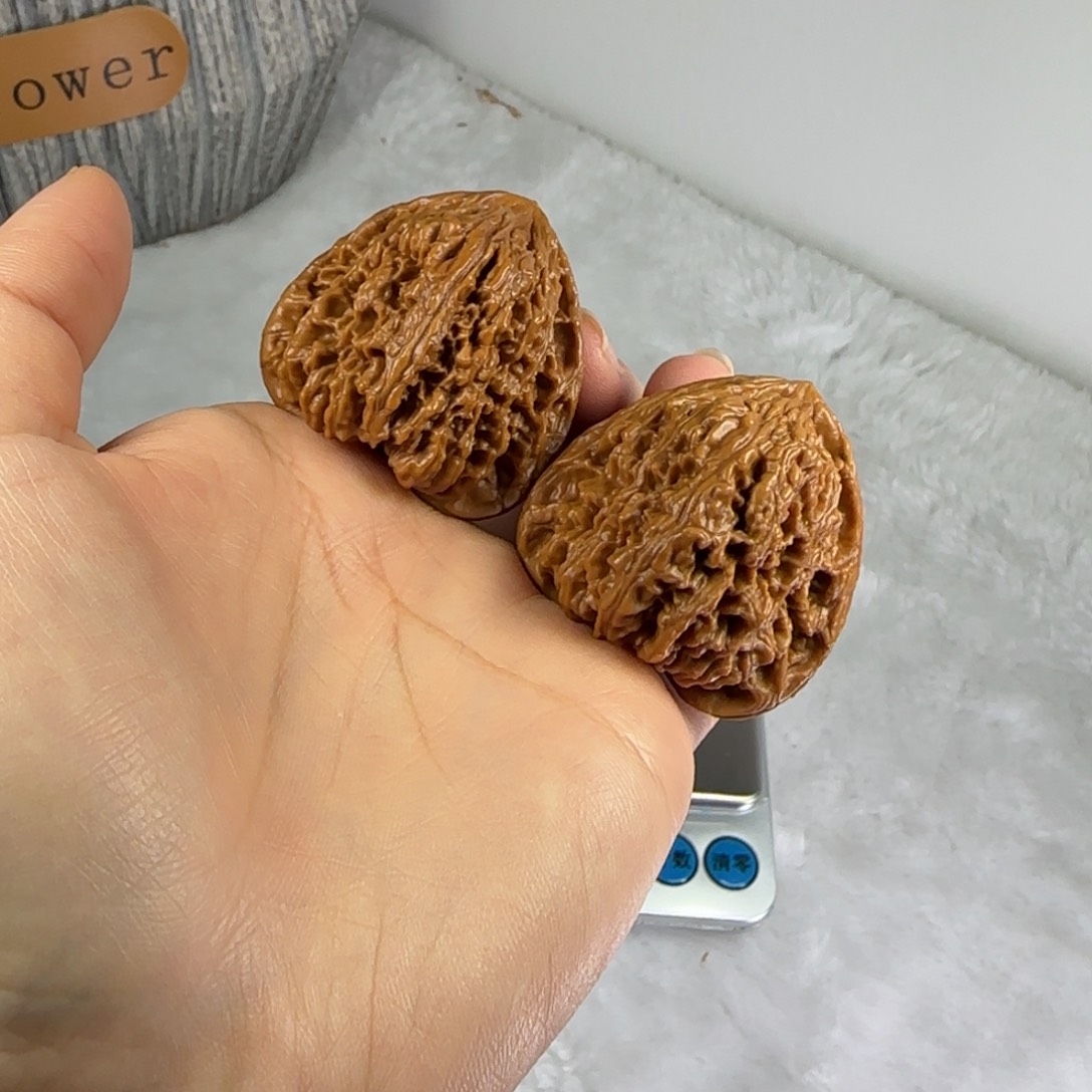 文玩核桃把件侠*全品三角疆全家福39尺