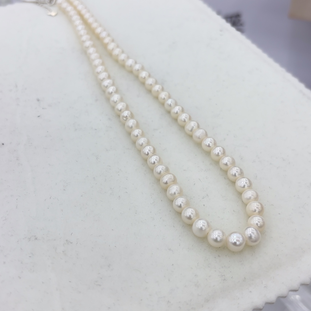 淡水珍珠颈饰银S925镶嵌701