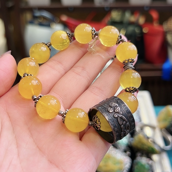 琥珀手链未镶嵌手链